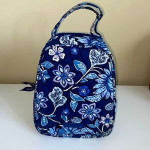 Vera Bradley Blue Floral Lunch Bag -Plastic Lined